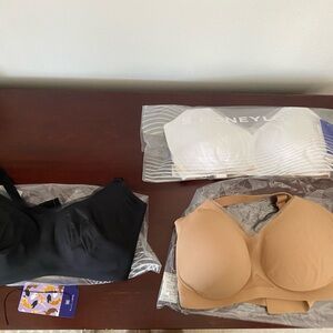 Honeylove Black, Tan, and White Bras